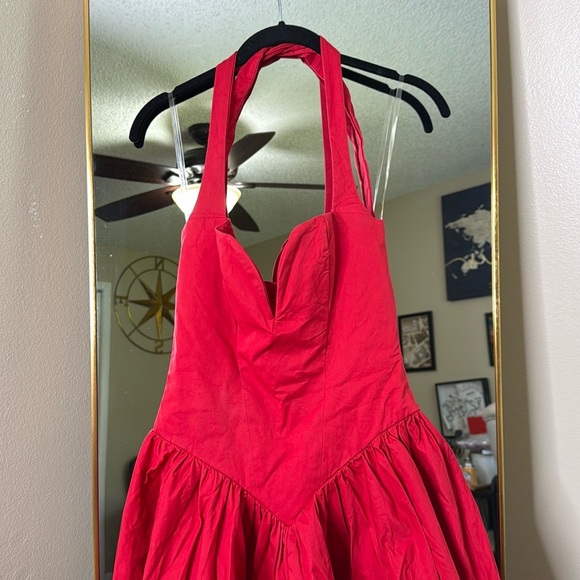 HOUSE OF CB 'Coquette' Scarlet Halter Midi Dress NWOT - Picture 7 of 7